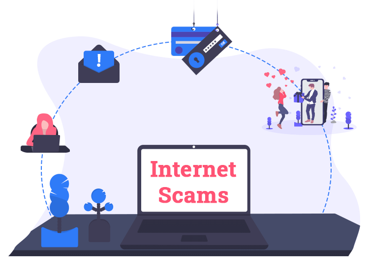 types of internet scams and protection tips