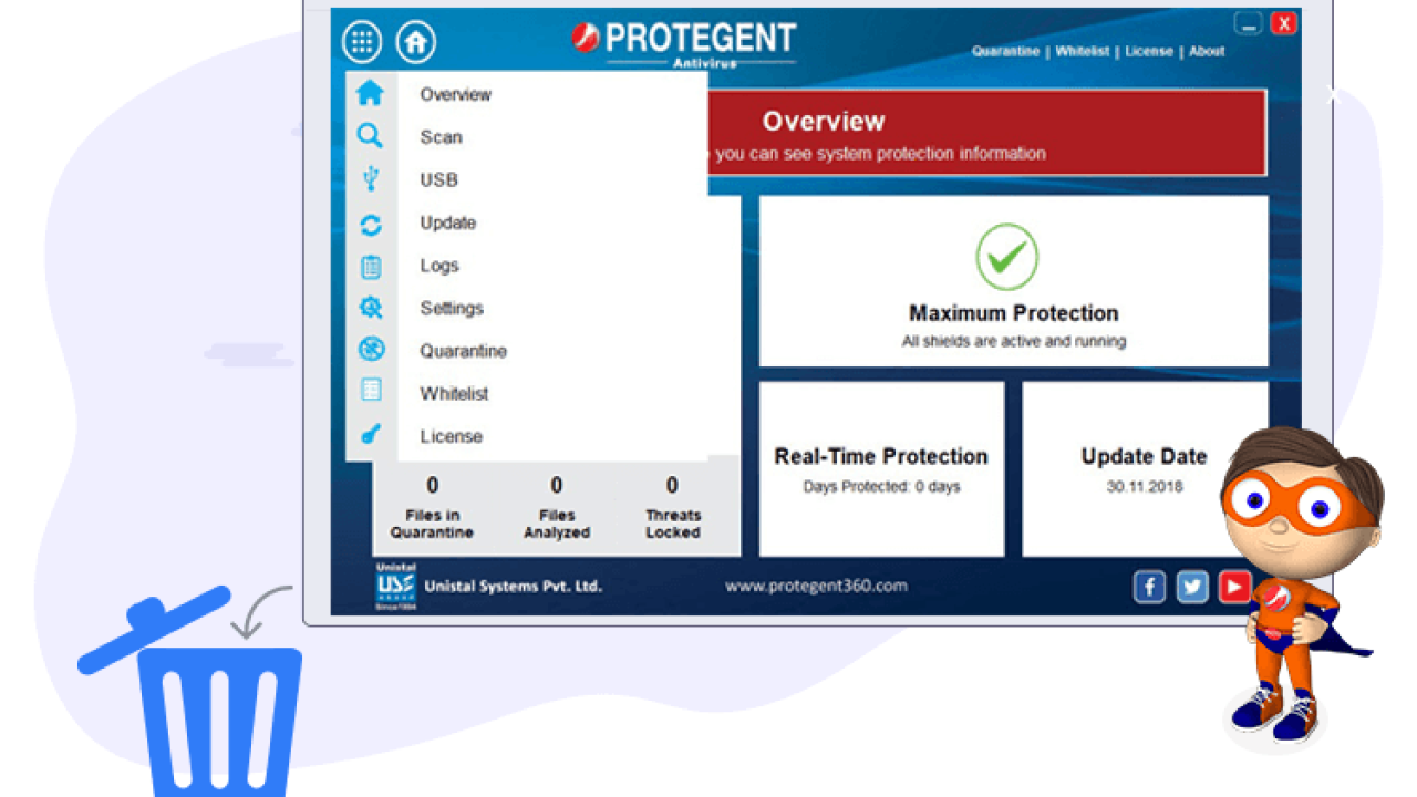 Protegent Total Security Antivirus Software with Data Recovery
